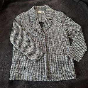 Cardigan/ Blazer Loose Fitting with 3/4 sleeves- Gingham Sz SP